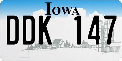 IA license plate DDK147
