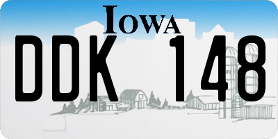 IA license plate DDK148