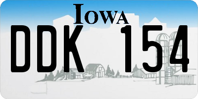 IA license plate DDK154