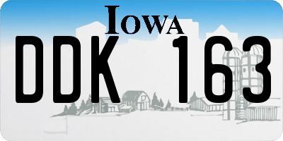 IA license plate DDK163