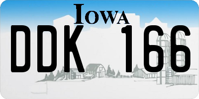 IA license plate DDK166