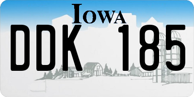IA license plate DDK185