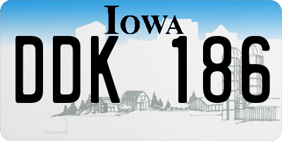 IA license plate DDK186