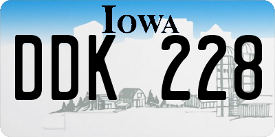 IA license plate DDK228