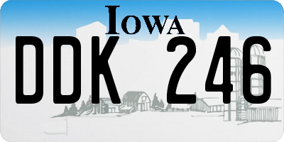 IA license plate DDK246