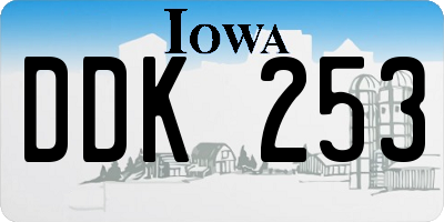 IA license plate DDK253