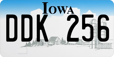 IA license plate DDK256