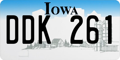 IA license plate DDK261