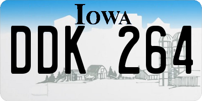 IA license plate DDK264