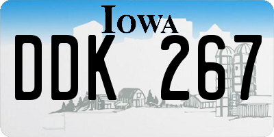 IA license plate DDK267