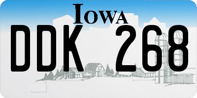IA license plate DDK268