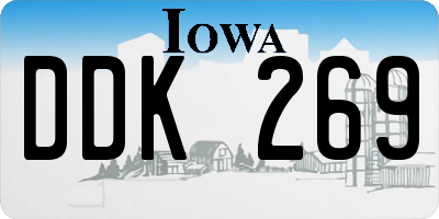 IA license plate DDK269