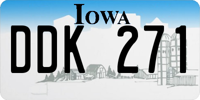 IA license plate DDK271