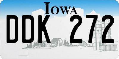 IA license plate DDK272