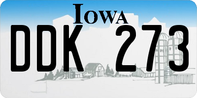 IA license plate DDK273