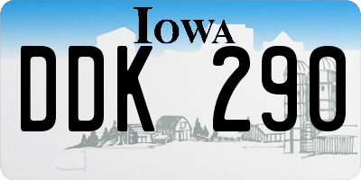 IA license plate DDK290