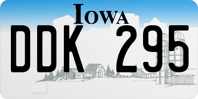 IA license plate DDK295