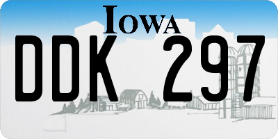 IA license plate DDK297
