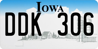 IA license plate DDK306
