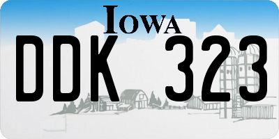 IA license plate DDK323