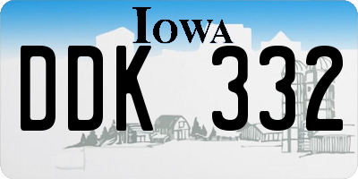 IA license plate DDK332