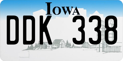 IA license plate DDK338