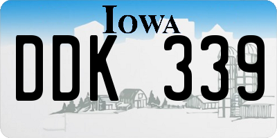 IA license plate DDK339