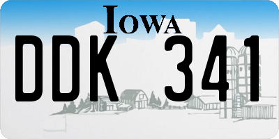 IA license plate DDK341