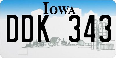 IA license plate DDK343
