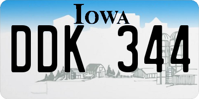 IA license plate DDK344