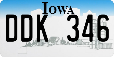 IA license plate DDK346