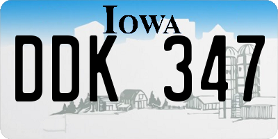 IA license plate DDK347
