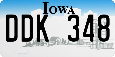 IA license plate DDK348
