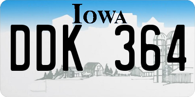 IA license plate DDK364