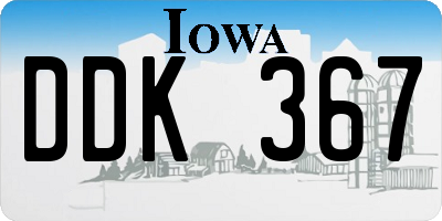 IA license plate DDK367