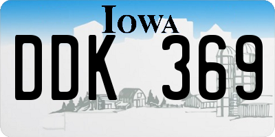 IA license plate DDK369