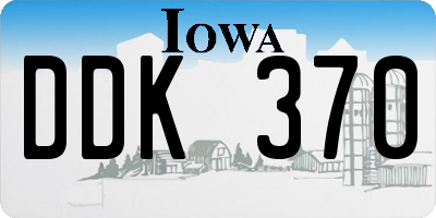 IA license plate DDK370