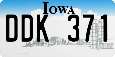 IA license plate DDK371