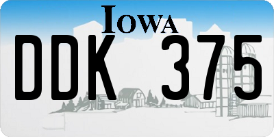 IA license plate DDK375