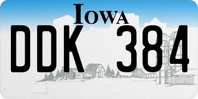 IA license plate DDK384