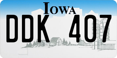 IA license plate DDK407