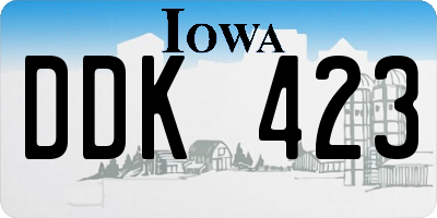 IA license plate DDK423