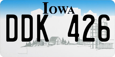 IA license plate DDK426