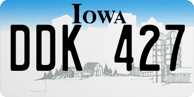 IA license plate DDK427