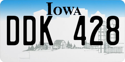IA license plate DDK428