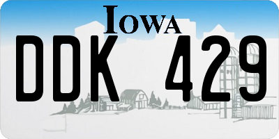 IA license plate DDK429