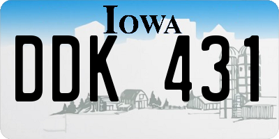 IA license plate DDK431