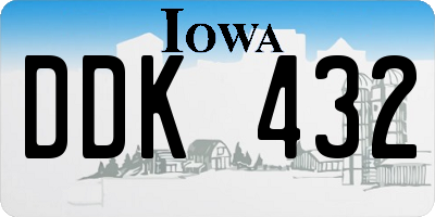 IA license plate DDK432