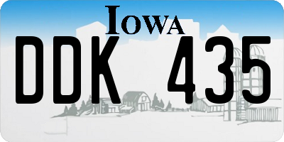 IA license plate DDK435