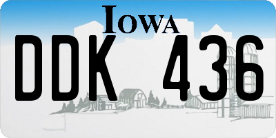 IA license plate DDK436